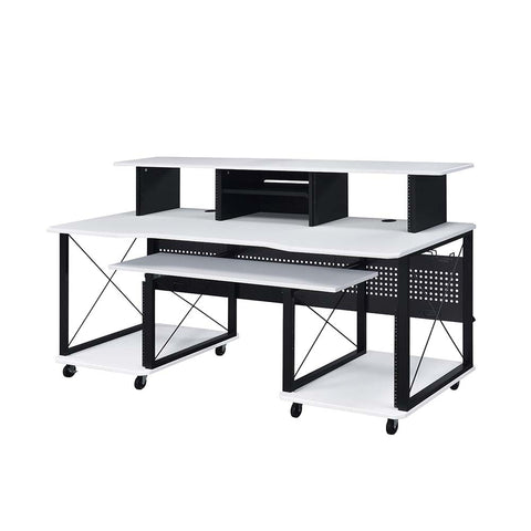 ACME Megara White & Black Finish Megara Music Desk Model OF00995