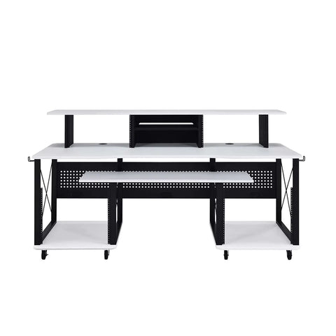 Megara White & Black Finish Music Desk Model OF00995 By ACME Furniture