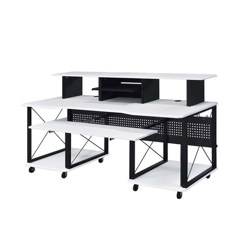 ACME Megara White & Black Finish Megara Music Desk Model OF00995