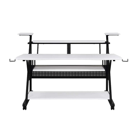 Willow White & Black Finish Music Desk Model OF00996 By ACME Furniture