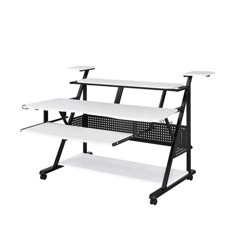 Willow White & Black Finish Music Desk Model OF00996 By ACME Furniture