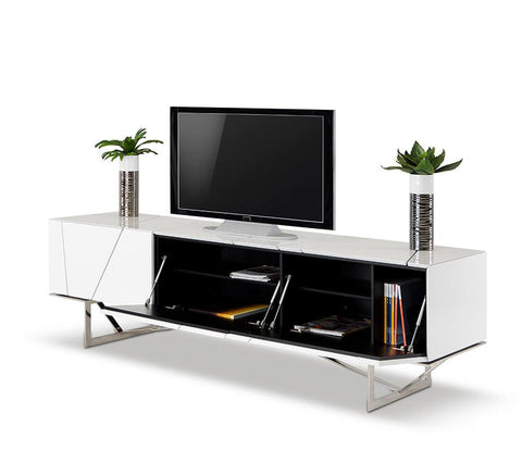 Rostock Modern White Tv Stand Model VGWCROSTOCK-WHT