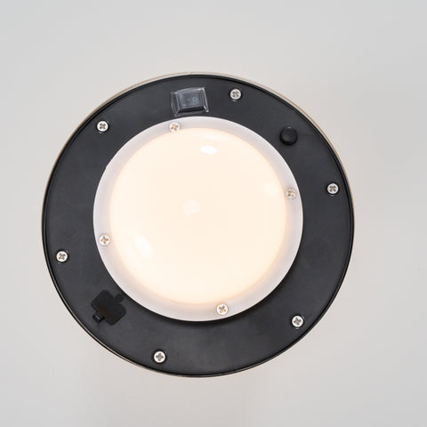 Renava Onza Outdoor White Medium End Table With Solar Light Model VGVK-CT009-M-SL-WHT