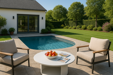 Renava Onza Outdoor White Coffee Table Model VGVK-CTA009-XL-WHT