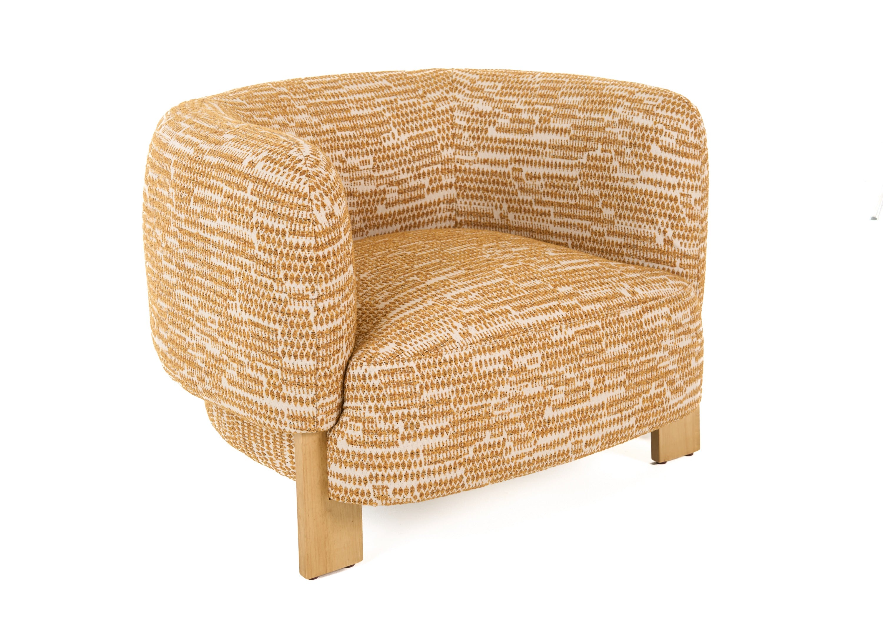 Divani Casa Optima Mid Century Modern Orange Fabric Accent Chair Model VGHM-ST29202-ORG