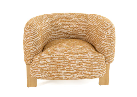 Divani Casa Optima Mid Century Modern Orange Fabric Accent Chair Model VGHM-ST29202-ORG