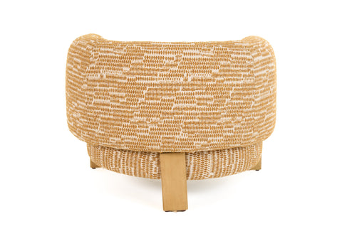 Divani Casa Optima Mid Century Modern Orange Fabric Accent Chair Model VGHM-ST29202-ORG