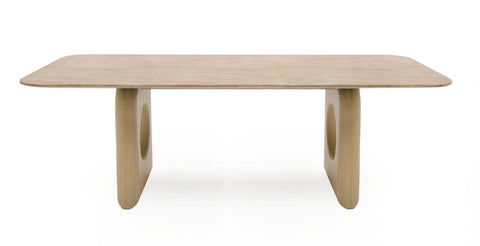 Nova Domus Osaka Modern Faux Marble & Natural Ash Dining Table Model VGCS-DT-22116