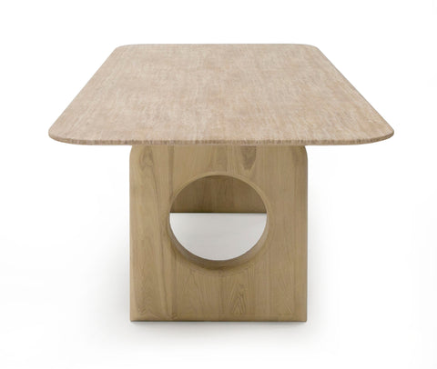 Nova Domus Osaka Modern Faux Marble & Natural Ash Dining Table Model VGCS-DT-22116