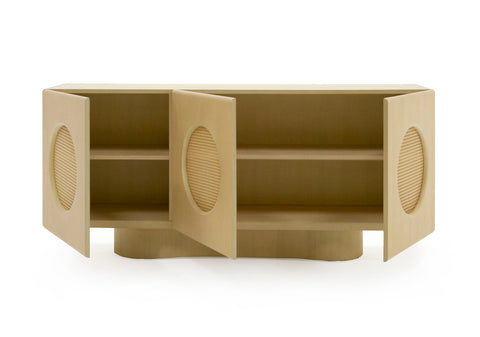 Nova Domus Osaka Modern Natural Ash & Rattan Buffet Model VGCS-SB-22116