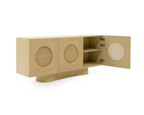 Nova Domus Osaka Modern Natural Ash & Rattan Buffet Model VGCS-SB-22116