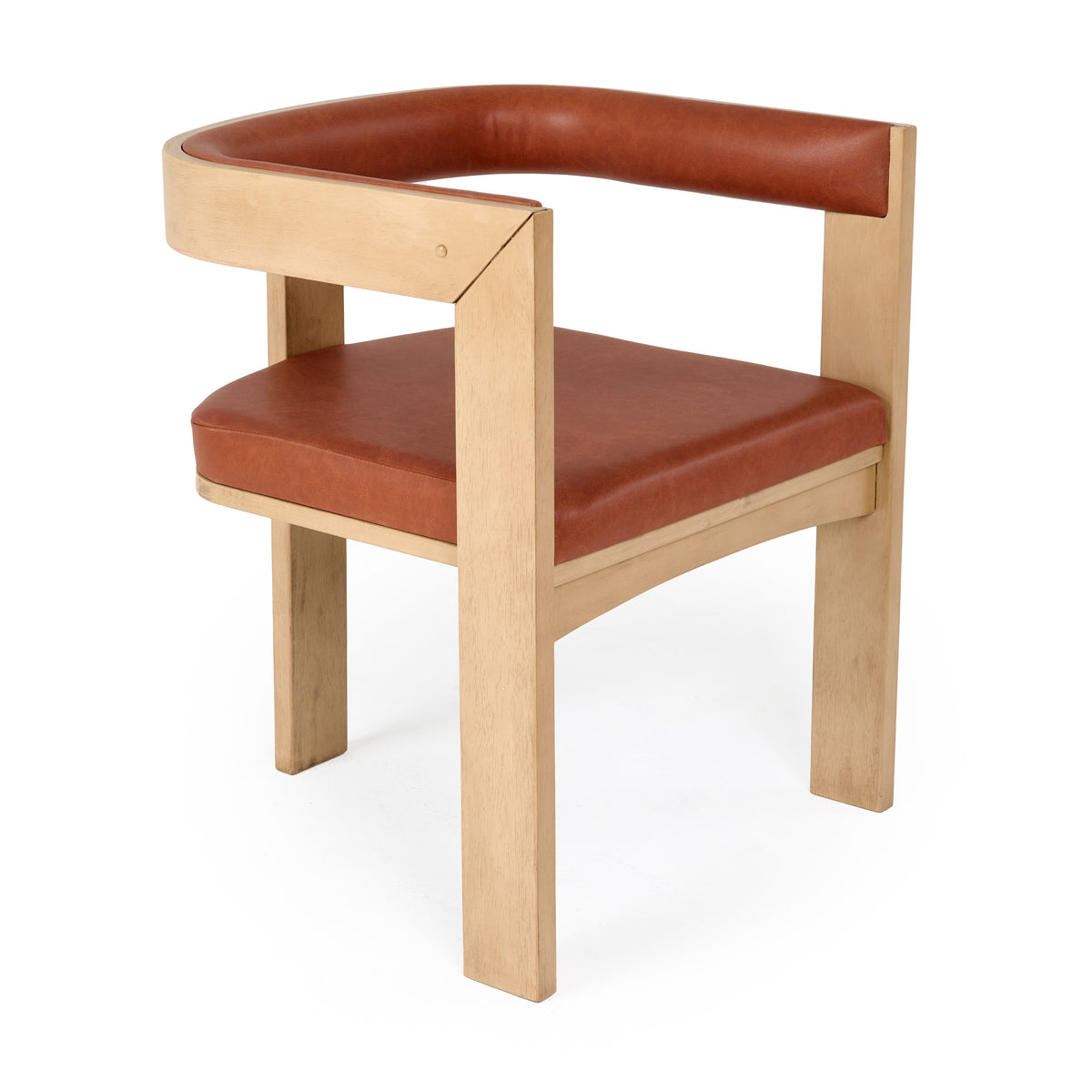 Nova Domus Oshana Modern Rust Leatherette & White Oak Dining Chair Model VGMA-MI-1206