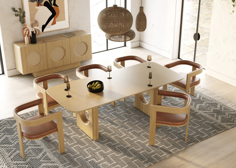 Nova Domus Oshana Modern White Oak Dining Table Model VGMA-MIT-5351-DT