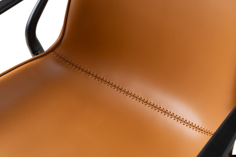 Modrest Osprey Modern Camel Vegan Leather Dining Chair (Set Of 2) Model VGHR-3568-N-CML