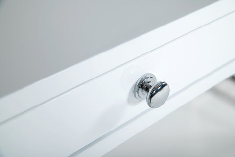 Modrest Ostrow White & Stainless Steel Desk Model VGGMCP-705E-WHT-DSK