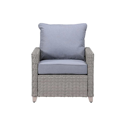 Greeley Gray Fabric & Gray Finish Patio Set Model OT01090 By ACME Furniture