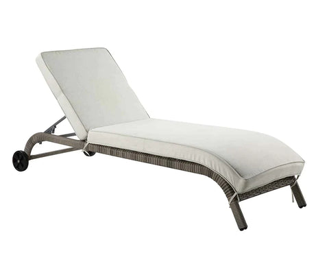 Salena Beige Fabric & Gray Finish Patio Lounge Chair Model OT01094 By ACME Furniture