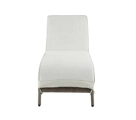 Salena Beige Fabric & Gray Finish Patio Lounge Chair Model OT01094 By ACME Furniture