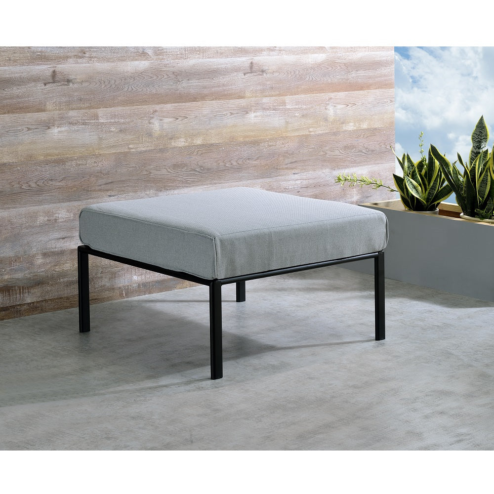 ACME Rajni Oak & Antique White Finish Rajni Patio-Ottoman Model OT01763
