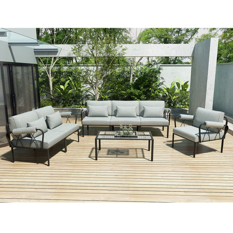 ACME Rajni Oak & Antique White Finish Rajni Patio-Ottoman Model OT01763