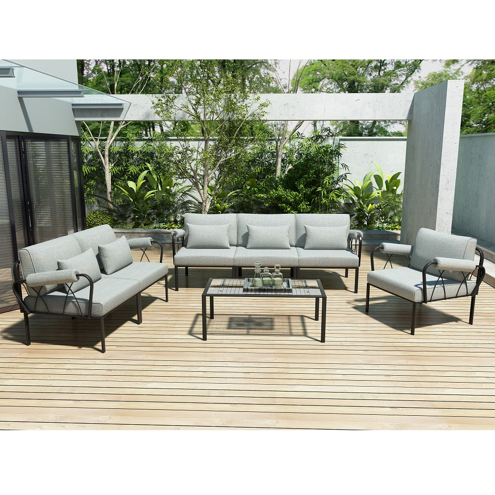 ACME Rajni Oak & Antique White Finish Rajni Patio-Cushion for Wedge Model OT01764