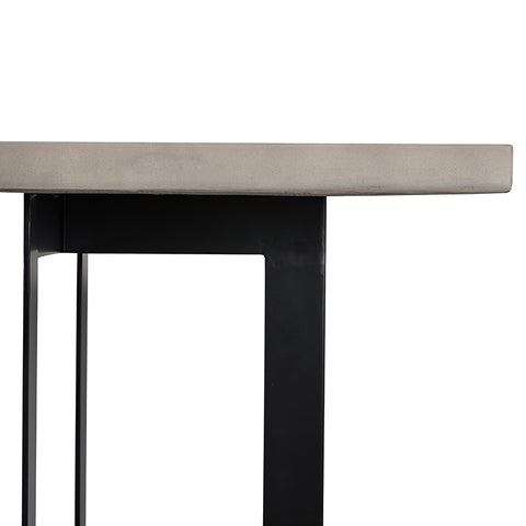 Modrest Sharon Modern Concrete & Black Metal Dining Table Model VGLBOWEN-DT200-01