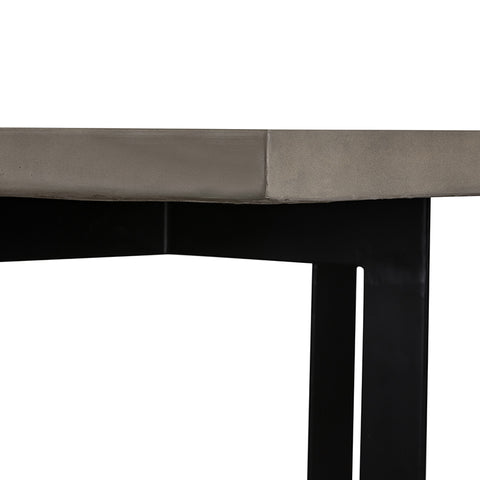 Modrest Sharon Modern Concrete & Black Metal Dining Table Model VGLBOWEN-DT200-01