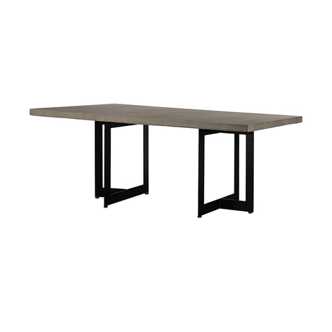 Modrest Sharon Modern Concrete & Black Metal Dining Table Model VGLBOWEN-DT200-01