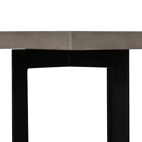 Modrest Sharon Modern Concrete & Black Metal End Table Model VGLBOWEN-LT45-01