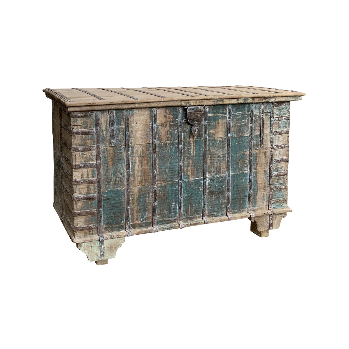 Pitara Distressed Painted Finish with Mansion Wax and Lacquer Polish Box