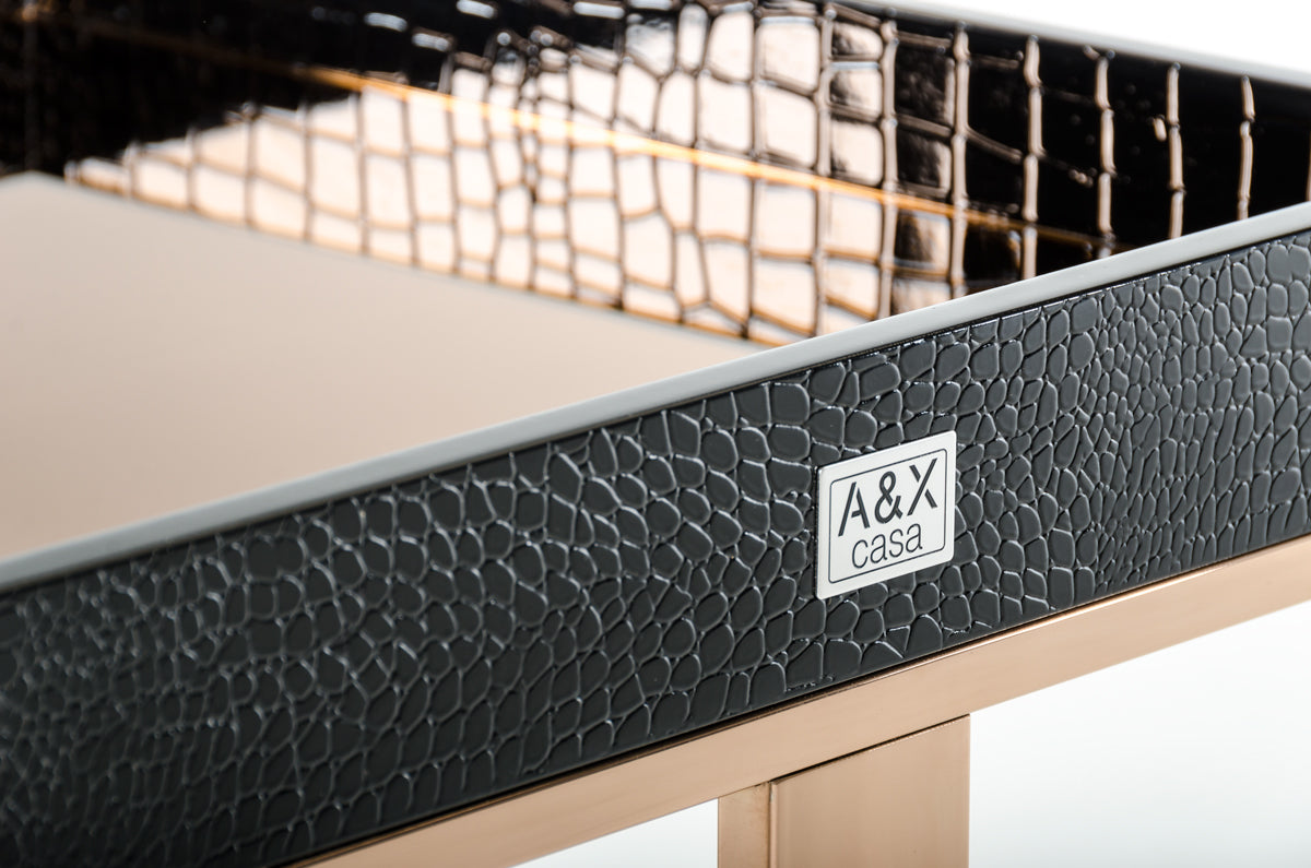 A&X Padua Modern Small Champagne & Rosegold End Table Model VGUNCK810-50