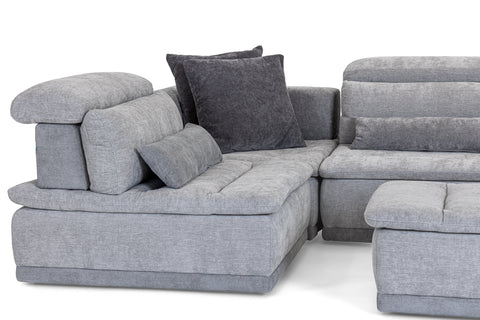 David Ferrari Panorama Italian Modern Grey Fabric Modular Sectional Sofa Model VGFT-PANORAMA-GRY