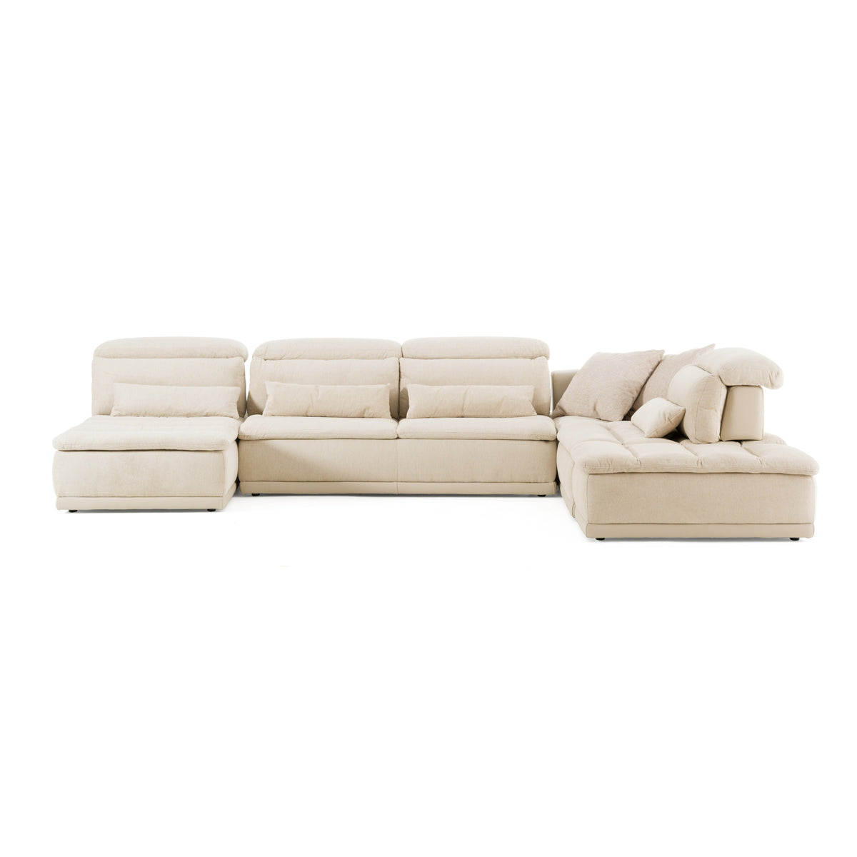 David Ferrari Panorama Italian Modern Beige Fabric Modular Sectional Sofa Model VGFT-PANORAMA-BGE