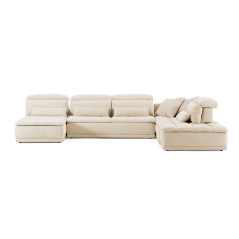 David Ferrari Panorama Italian Modern Beige Fabric Modular Sectional Sofa Model VGFT-PANORAMA-BGE