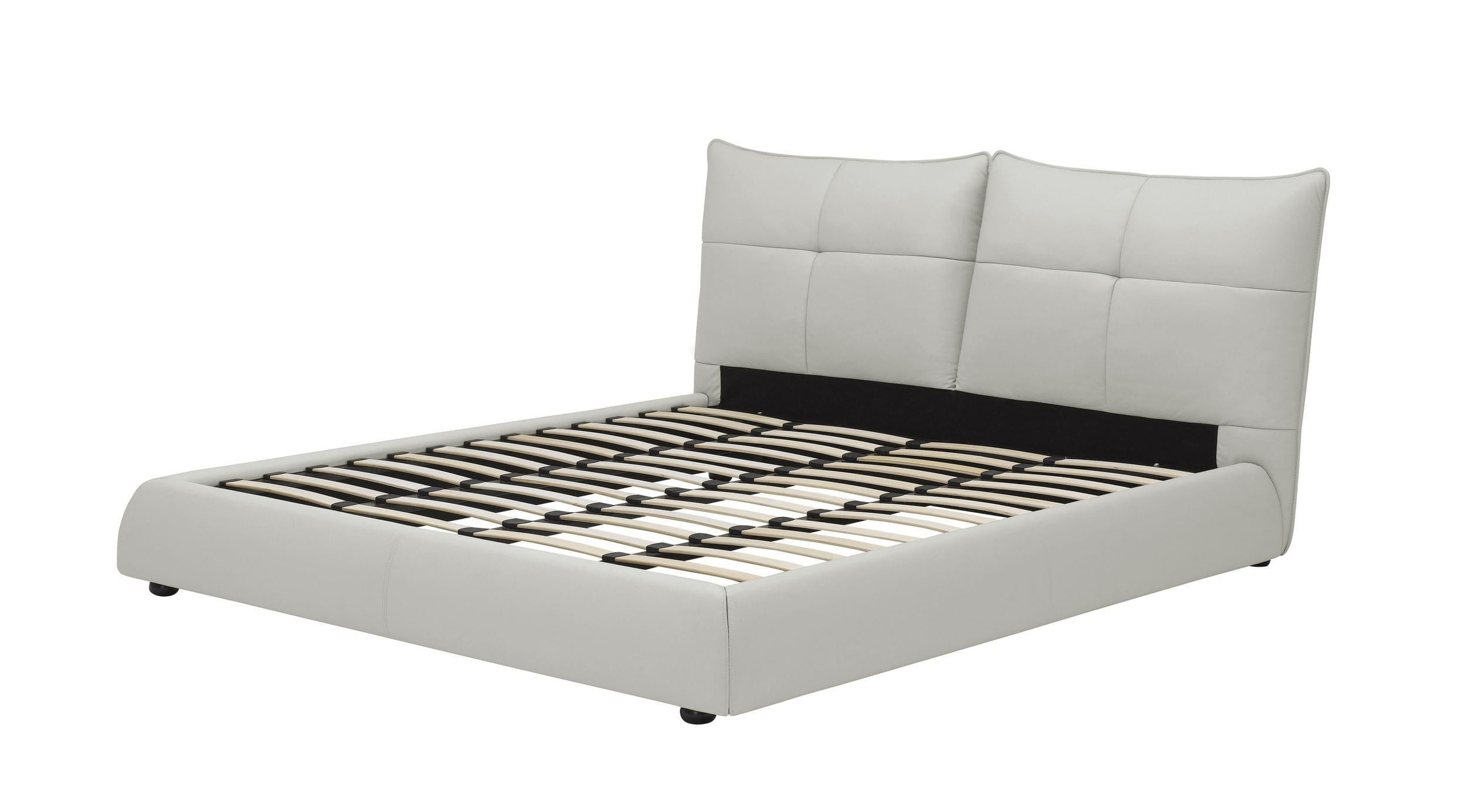 Modrest Patrick California King Modern White Leather Bed Model VGKKB-75X-BED-CK