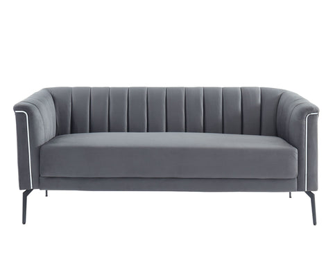 Divani Casa Patton Modern Dark Grey Fabric Sofa Model VGHCJYM2018-DKGRY