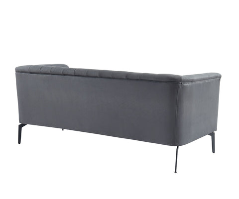 Divani Casa Patton Modern Dark Grey Fabric Sofa Model VGHCJYM2018-DKGRY