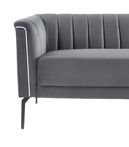 Divani Casa Patton Modern Dark Grey Fabric Sofa Model VGHCJYM2018-DKGRY