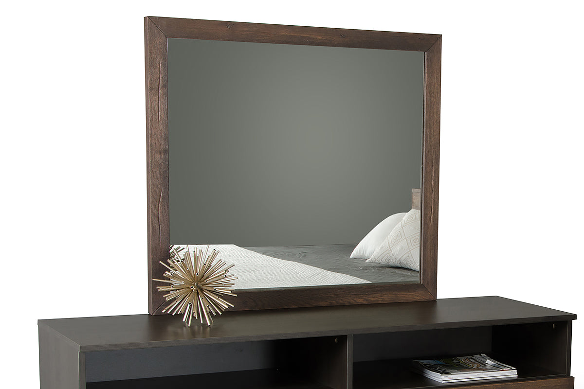 Modrest Wharton Modern Dark Aged Oak Mirror Model VGEDPB10006