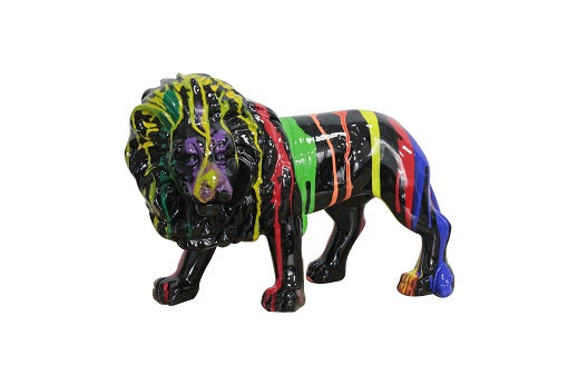 Modrest Lion Multi Colored Sculpture Model VGTH-PC-0180