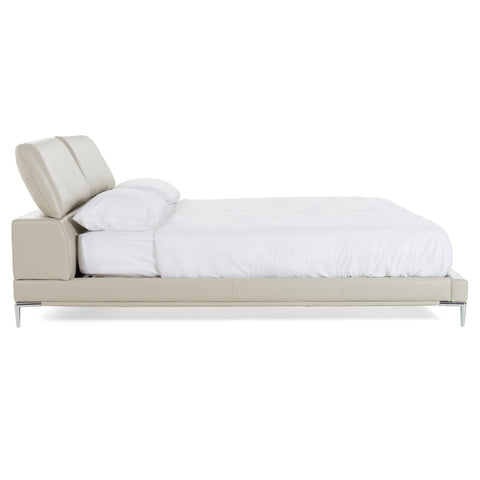 Modrest Pearson Modern Light Grey Leather Bed Model VGKK-B-177-BED-GRY