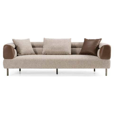 Divani Casa Plume Modern Brown Fabric Sofa Model VGOD-ZW-24014-NH30173-5