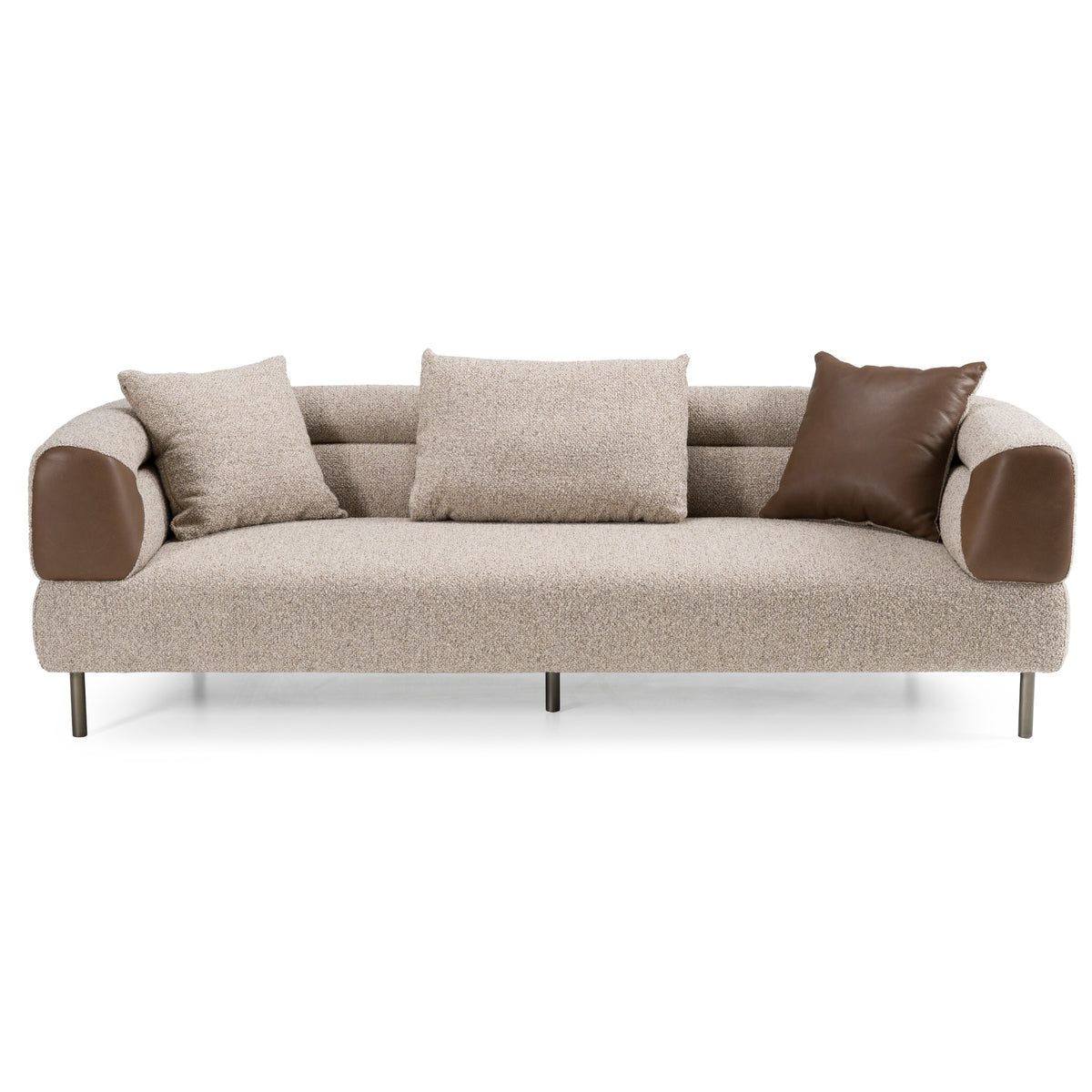 Divani Casa Plume Modern Brown Fabric Sofa Model VGOD-ZW-24014-NH30173-5