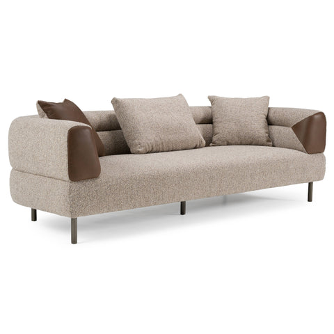 Divani Casa Plume Modern Brown Fabric Sofa Model VGOD-ZW-24014-NH30173-5