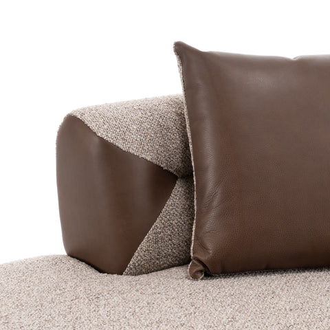 Divani Casa Plume Modern Brown Fabric Sectional Sofa Model VGOD-ZW-24014-BRN