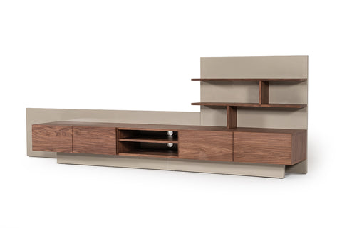 Nova Domus Pompeii Contemporary Grey & Walnut Entertainment Center Model VGBBVIG180501TV