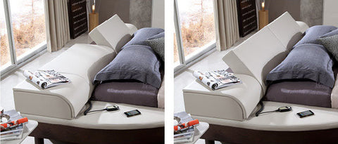 Portofino Adjustable Leatherette Bed With Built In Nightstands Model VGWCPORTOFINO-1