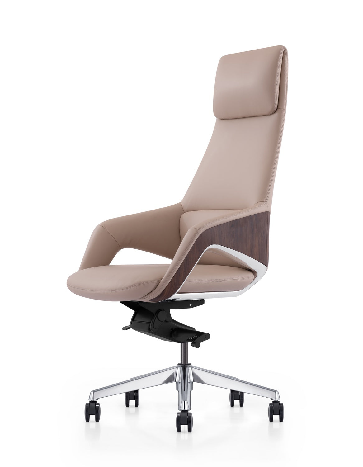 Modrest Prost Modern Beige High Back Executive Office Chair