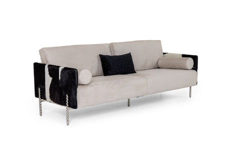 Divani Casa Pueblo Modern Cow Hide Sofa Model VGODZW-20028-S