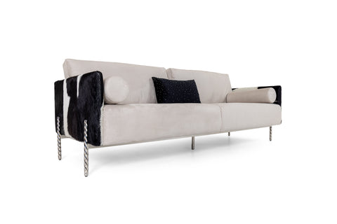 Divani Casa Pueblo Modern Cow Hide Sofa Model VGODZW-20028-S